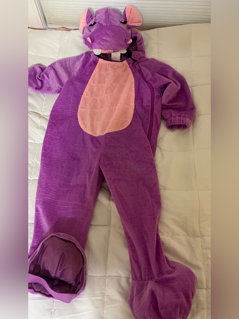 Purple Dragon Kids One-Piece Costume with Pink Belly